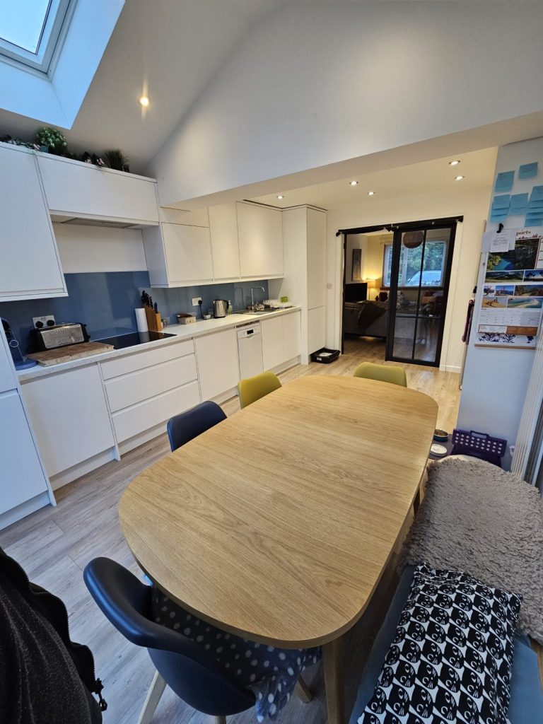 Residential extension interior on completion